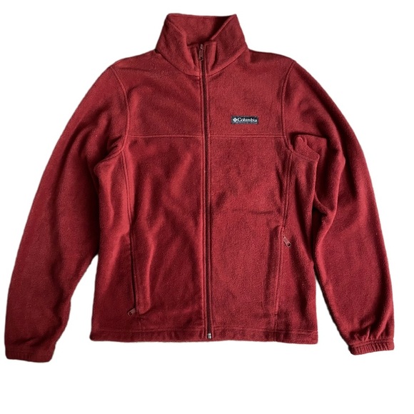 Columbia Other - Columbia Men's Deep Red Full Zip Fleece Sweater Size S